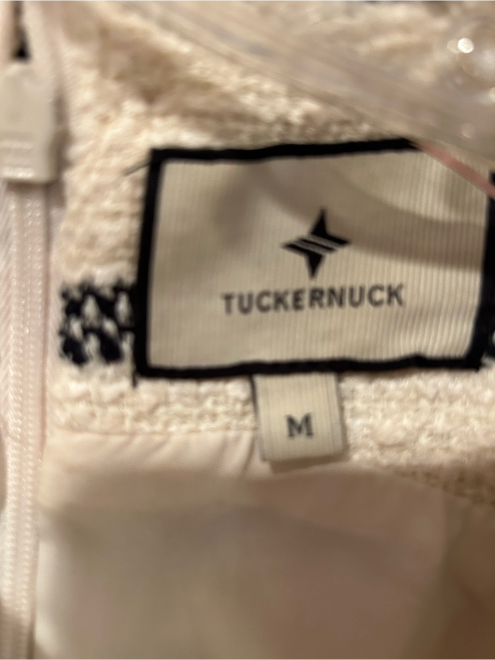 Tuckernuck Sleeveless Jackie Shift Navy and Cream Tweed - Picture 3 of 4